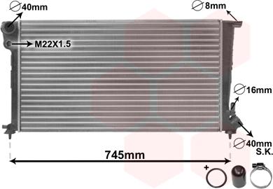 Van Wezel 09002151 - Радиатор, охлаждение двигателя autospares.lv