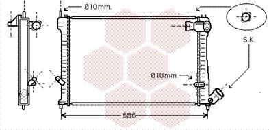 Van Wezel 09002165 - Радиатор, охлаждение двигателя autospares.lv