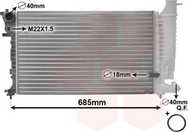 Van Wezel 09002110 - Радиатор, охлаждение двигателя autospares.lv