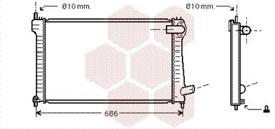 Van Wezel 09002182 - Радиатор, охлаждение двигателя autospares.lv