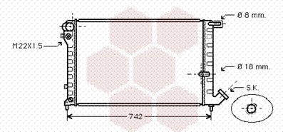 Van Wezel 09002134 - Радиатор, охлаждение двигателя autospares.lv