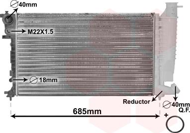 Van Wezel 09002136 - Радиатор, охлаждение двигателя autospares.lv