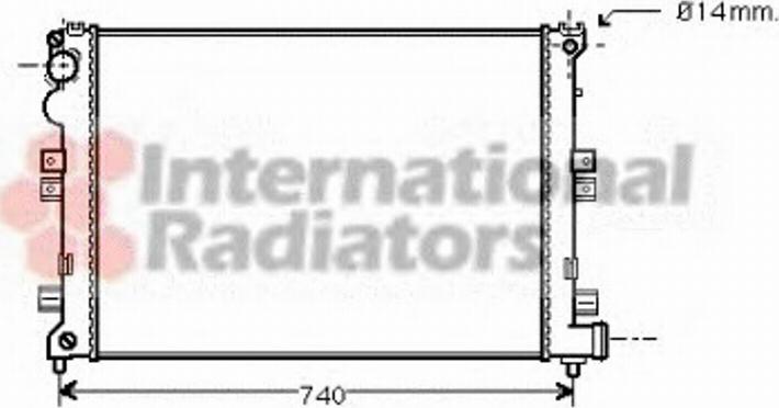 Van Wezel 09002208 - Радиатор, охлаждение двигателя autospares.lv