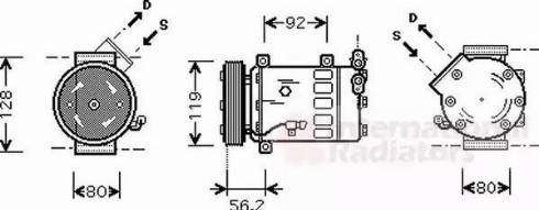 Van Wezel 0900K032 - Компрессор кондиционера autospares.lv