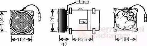 Van Wezel 0900K178 - Компрессор кондиционера autospares.lv