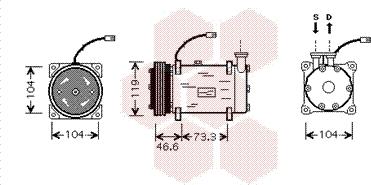 Van Wezel 0900K215 - Компрессор кондиционера autospares.lv