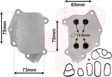 Van Wezel 09013700 - Масляный радиатор, двигательное масло autospares.lv