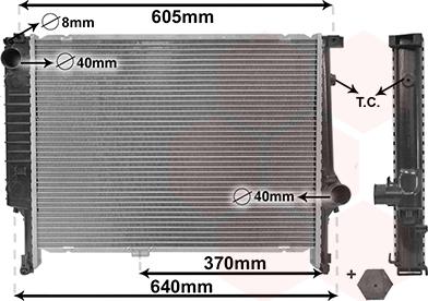 Van Wezel 06002167 - Радиатор, охлаждение двигателя autospares.lv