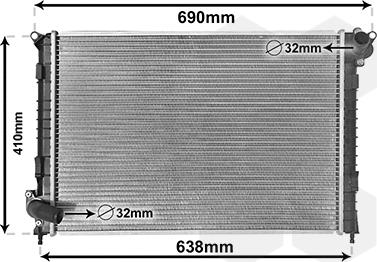 Van Wezel 06002314 - Радиатор, охлаждение двигателя autospares.lv