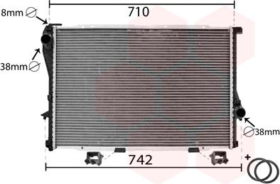 Van Wezel 06002233 - Радиатор, охлаждение двигателя autospares.lv