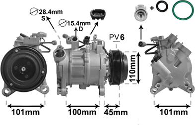 Van Wezel 0600K499 - Компрессор кондиционера autospares.lv