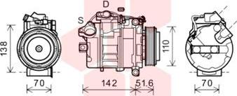 Van Wezel 0600K427 - Компрессор кондиционера autospares.lv