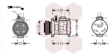 Van Wezel 0600K066 - Компрессор кондиционера autospares.lv