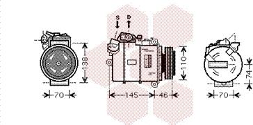 Van Wezel 0600K318 - Компрессор кондиционера autospares.lv