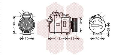 Van Wezel 0600K384 - Компрессор кондиционера autospares.lv