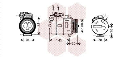 Van Wezel 0600K388 - Компрессор кондиционера autospares.lv