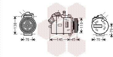 Van Wezel 0600K383 - Компрессор кондиционера autospares.lv