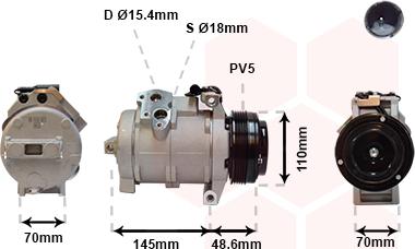 Van Wezel 0600K334 - Компрессор кондиционера autospares.lv