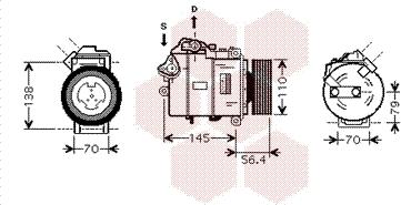 Van Wezel 0600K330 - Компрессор кондиционера autospares.lv