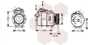 Van Wezel 0600K331 - Компрессор кондиционера autospares.lv