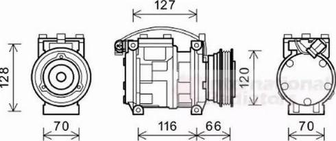 Van Wezel 0600K232 - Компрессор кондиционера autospares.lv