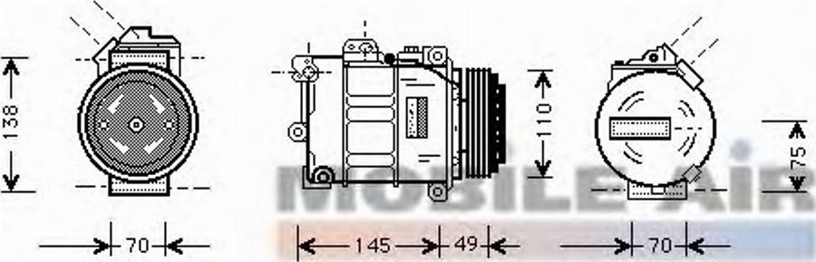 Van Wezel 0600K237 - Компрессор кондиционера autospares.lv