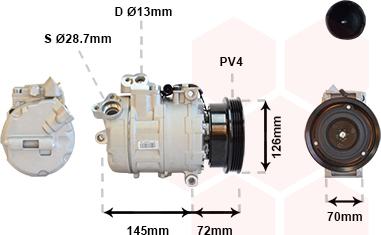 Van Wezel 0600K226 - Компрессор кондиционера autospares.lv