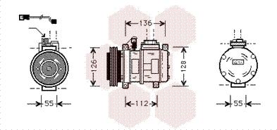 Van Wezel 0600K228 - Компрессор кондиционера autospares.lv