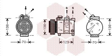 Van Wezel 0100K016 - Компрессор кондиционера autospares.lv