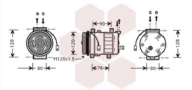 Van Wezel 0100K010 - Компрессор кондиционера autospares.lv