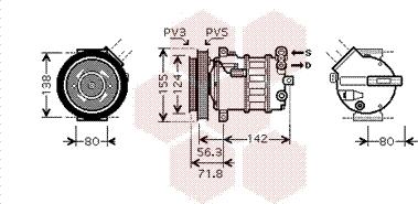 Van Wezel 0100K107 - Компрессор кондиционера autospares.lv