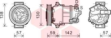 Van Wezel 0100K126 - Компрессор кондиционера autospares.lv