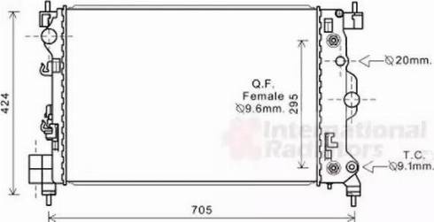 Van Wezel 08002044 - Радиатор, охлаждение двигателя autospares.lv