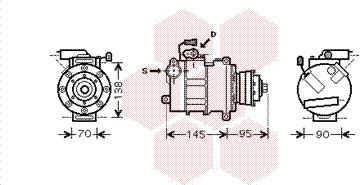 Van Wezel 0300K180 - Компрессор кондиционера autospares.lv