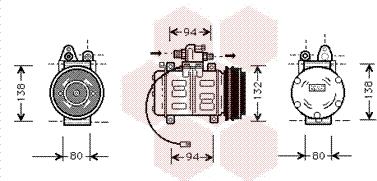 Van Wezel 0300K180 - Компрессор кондиционера autospares.lv