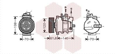 Van Wezel 0300K263 - Компрессор кондиционера autospares.lv