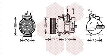 Van Wezel 0300K267 - Компрессор кондиционера autospares.lv