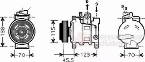 Van Wezel 0300K281 - Компрессор кондиционера autospares.lv