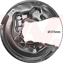 Van Wezel 0334377 - Отражатель, защита, тормозной диск autospares.lv