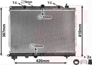 Van Wezel 02002153 - Радиатор, охлаждение двигателя autospares.lv