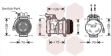 Van Wezel 0200K027 - Компрессор кондиционера autospares.lv