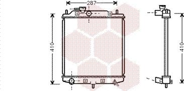 Van Wezel 11002036 - Радиатор, охлаждение двигателя autospares.lv