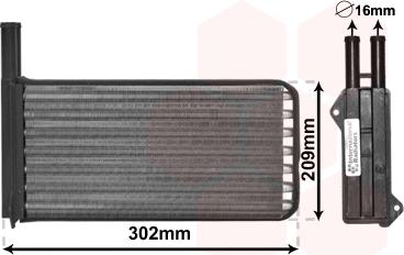 Van Wezel 18006154 - Теплообменник, отопление салона autospares.lv