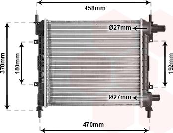 Van Wezel 18002257 - Радиатор, охлаждение двигателя autospares.lv