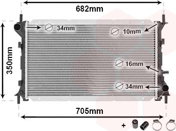 Van Wezel 18002265 - Радиатор, охлаждение двигателя autospares.lv