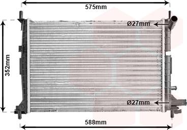 Van Wezel 18002220 - Радиатор, охлаждение двигателя autospares.lv