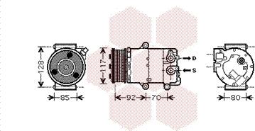 Van Wezel 1800K415 - Компрессор кондиционера autospares.lv