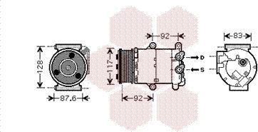 Van Wezel 1800K430 - Компрессор кондиционера autospares.lv