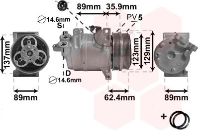 Van Wezel 1800K433 - Компрессор кондиционера autospares.lv