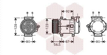 Van Wezel 1800K432 - Компрессор кондиционера autospares.lv